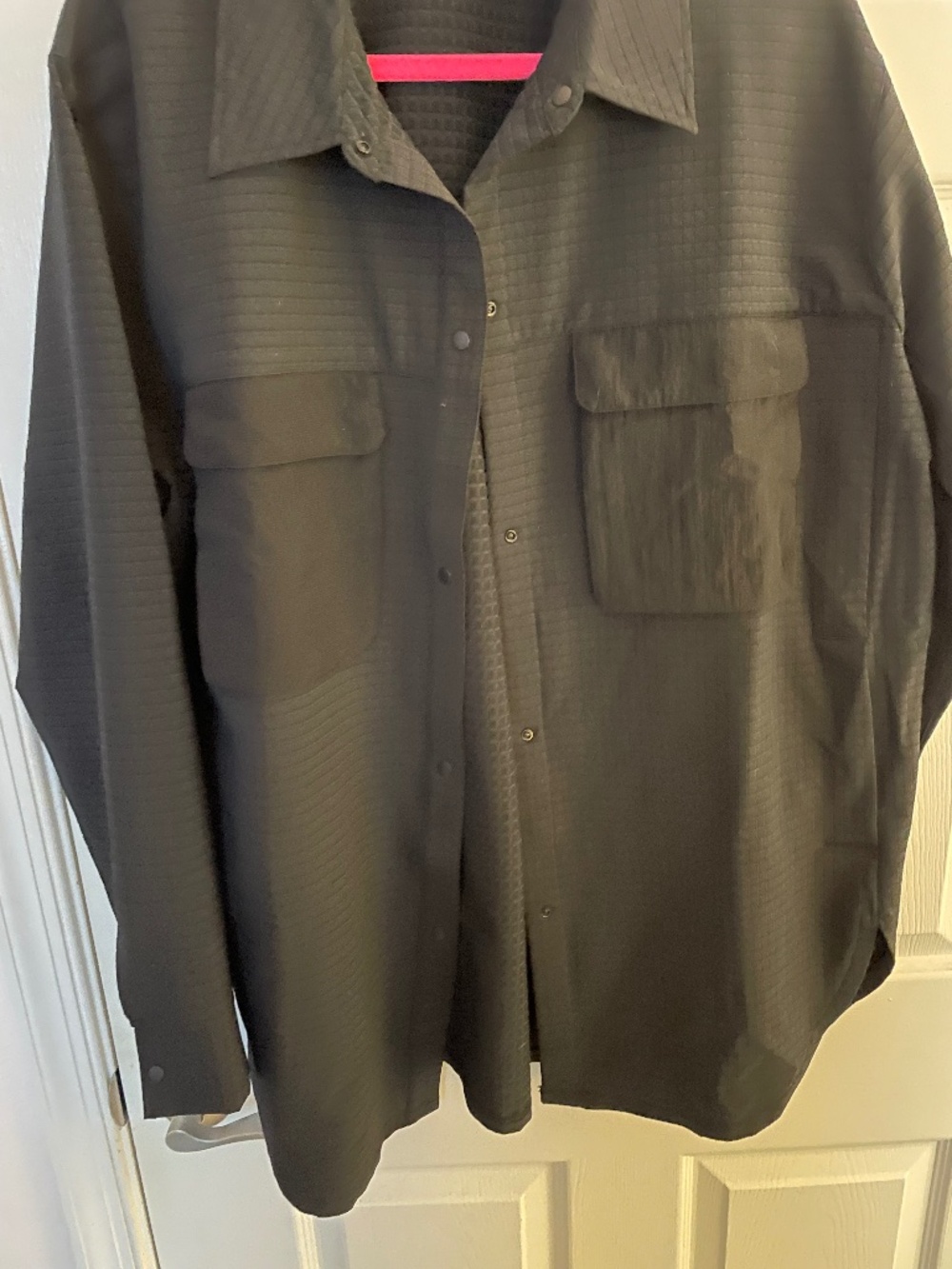 Lululemon Grid Fleece Hiking Overshirt Black Size 16 NWOT